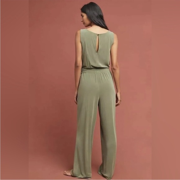 Anthropologie Saturday Sunday Belted Jumpsuit Moss Color Small - Picture 2 of 10
